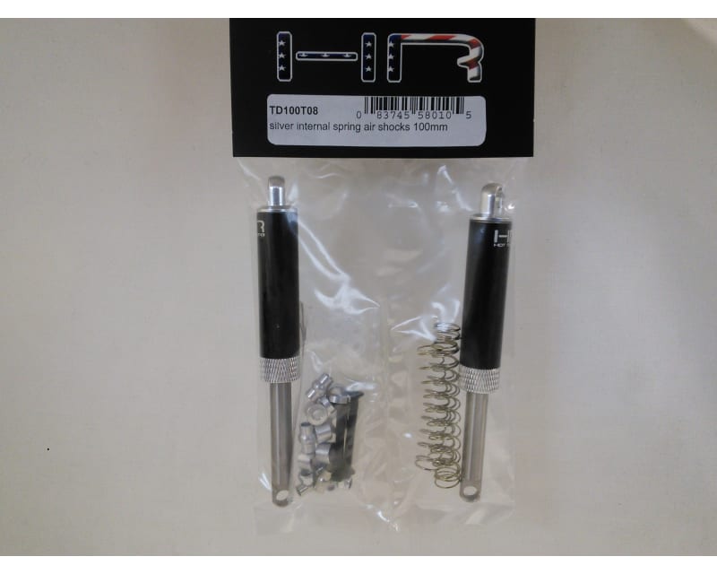 Silver Internal Spring Air Shocks 100mm