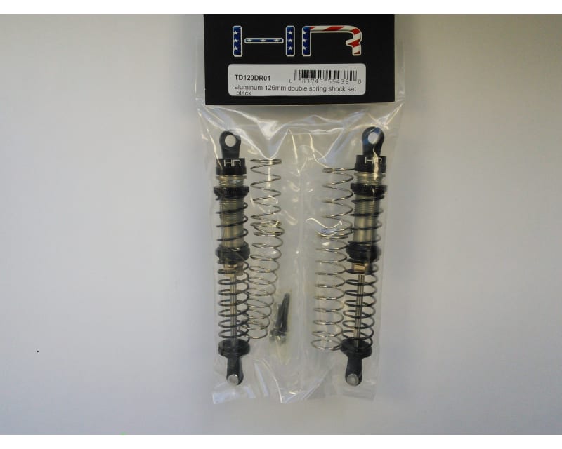 Aluminum 126mm Double Spring Shock Set (Black)