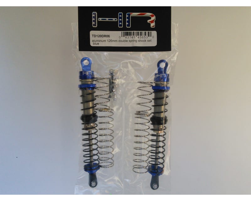 Tap to zoom discontinued Aluminum 126mm Double Spring Shock Set (Blue)