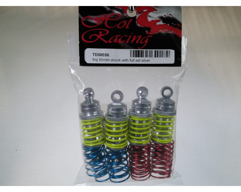 discontinued Silver Aluminum 50mm Shock Set W/Spings