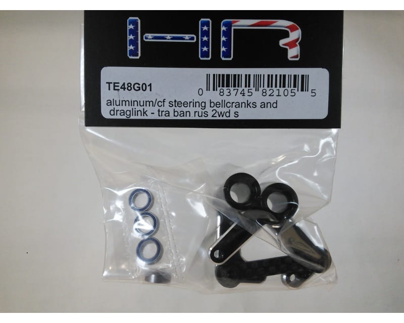 Tap to zoom Aluminum/CF Steering Bellcranks and Draglink - Tra Ban Rus 2WD S