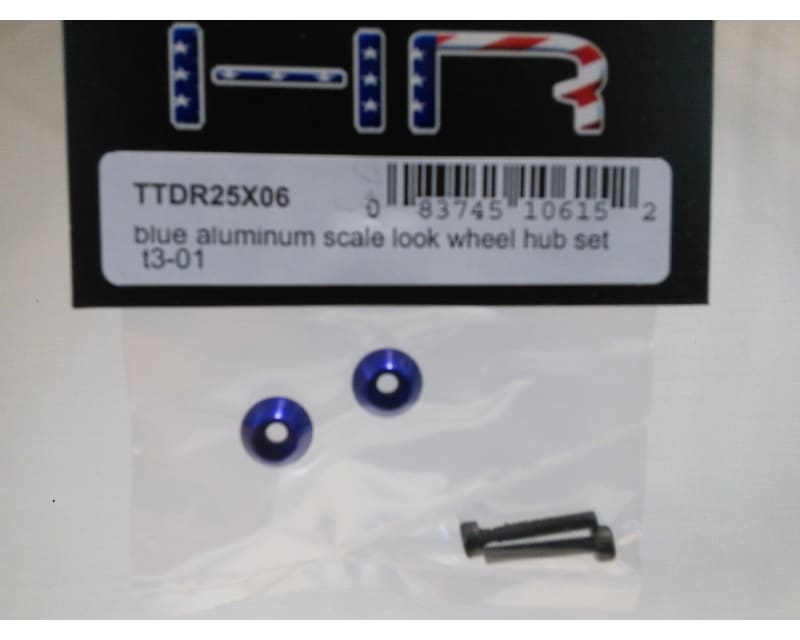 Blue Aluminum Scale Look Wheel hub Set T3-01 M2.5 x 12
