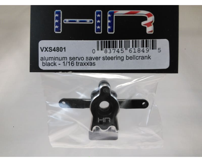 Aluminum Servo Saver Steering Bellcrank (Black) - 1/16 TRA