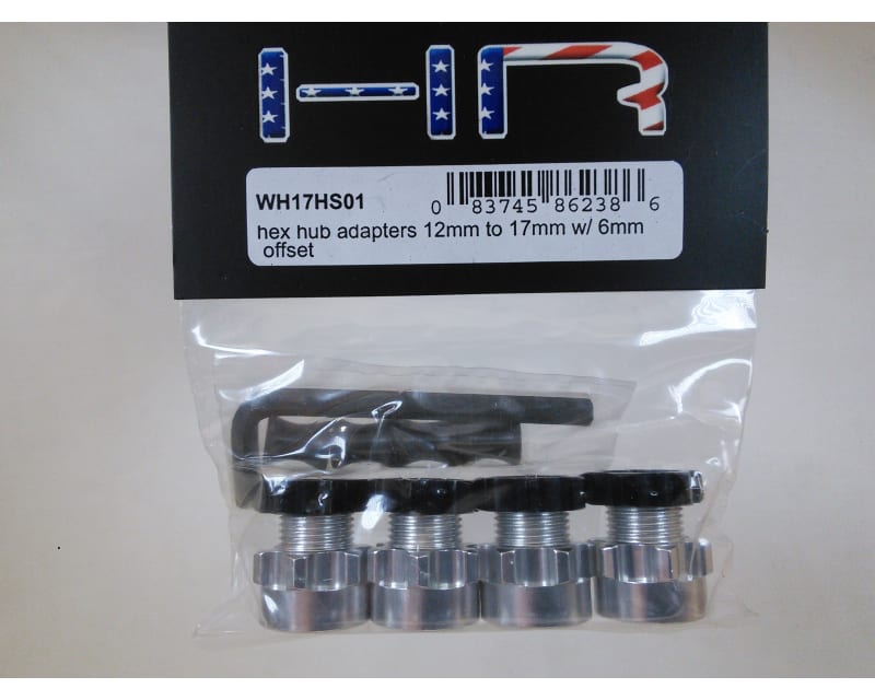 Hex Hub Adapters 12mm to 17mm W/ 6mm Offset