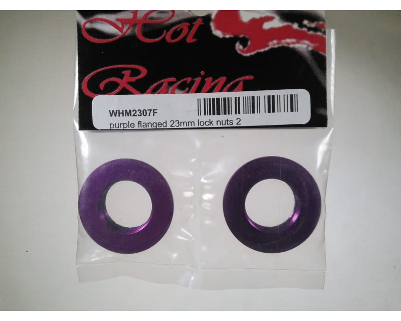 Aluminum Purple Flanged M17 23mm Hex Lock Nut (2)