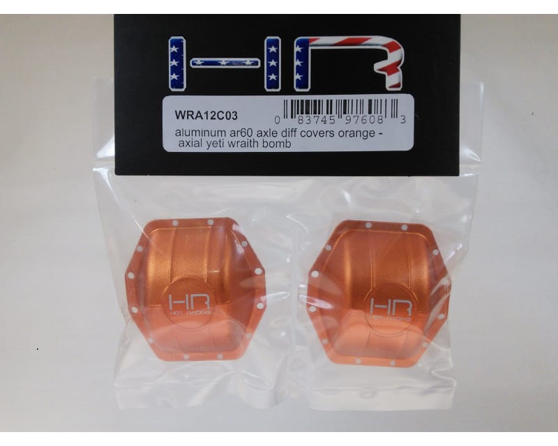 discontinued Aluminum Ar60 Axle Diff Covers (Orange) - Axial Yet