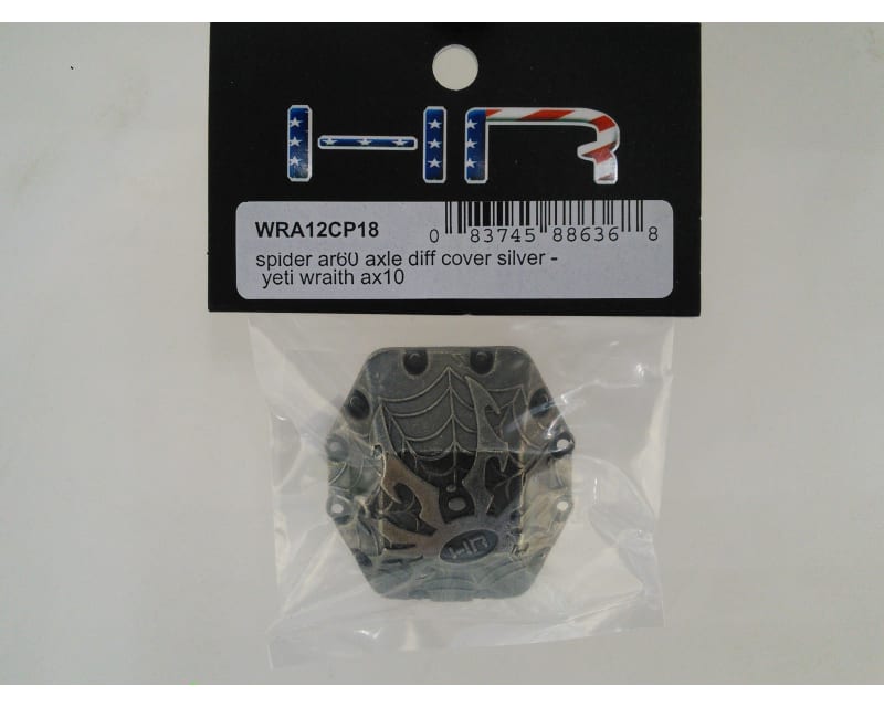 discontinued Spider Ar60 Axle Diff Cover (Silver) - Yeti Wraith