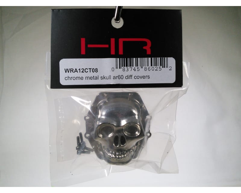 Metal Skull AR60 Diff Cover (Chrome) - Axial Yeti Wraith AX10