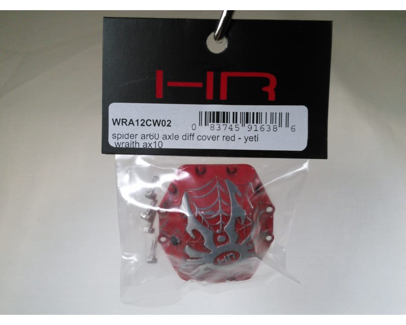 Tap to zoom discontinued Spider AR60 Axle Diff Cover (Red) - Yeti Wraith AX1