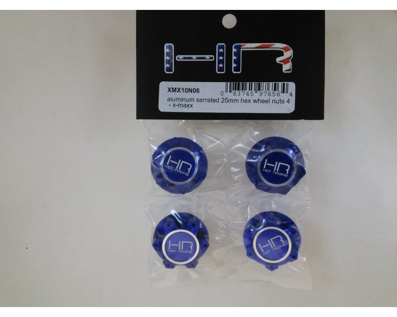 Aluminum Serrated 25mm Hex Wheel Nuts (4) TRA