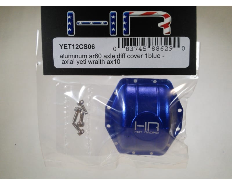 Aluminum Ar60 Axle Diff Cover (1)(Blue) - Axial Yeti Wraith Ax10