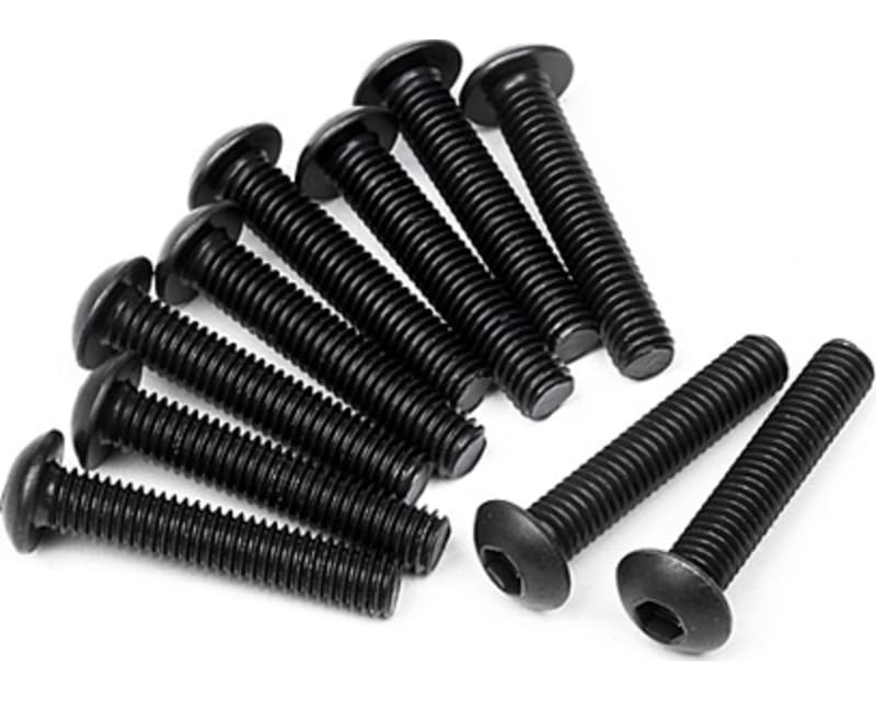 Button Head Screw M3x16mm Hex Socket (10)