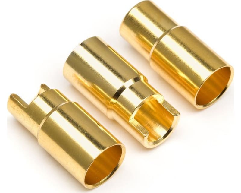 Female Gold Connectors 6.0mm Dia 3 pieces