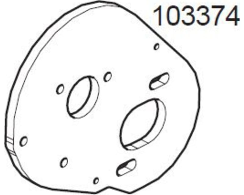Motor Plate 3.0mm 7075/Gray Blitz