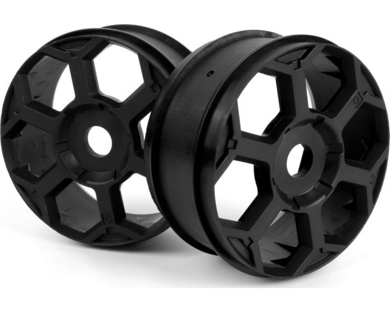 Hexcode 1/8 Buggy Wheels Black 2 pieces