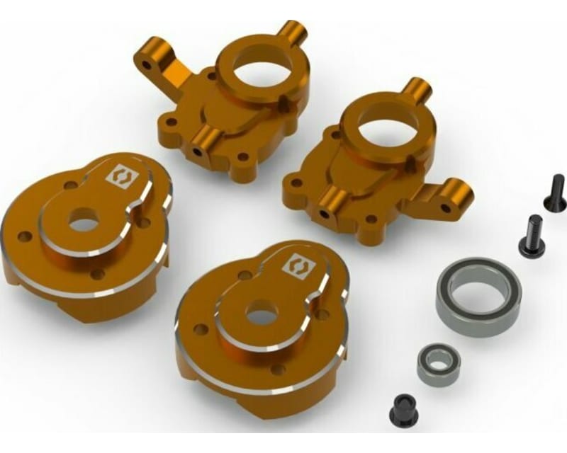 Tap to zoom Aluminum Portal Steering Spindle Set Orange for Venture18