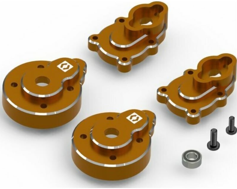 Aluminum Portal Rear Hub Set Orange / 2 pieces for Venture18 photo