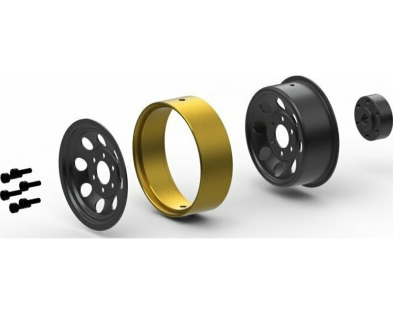 Cs-8 Steel Beadlock Wheel 1.2in Black / 4 Pieces for Venture18