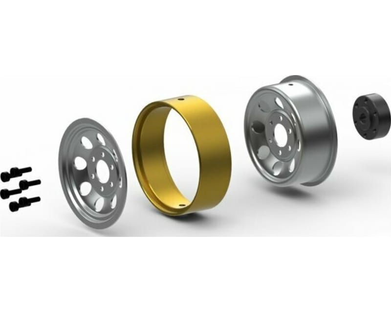 Tap to zoom Cs-8 Steel Beadlock Wheel 1.2in Silver / 4 Pieces for Venture18