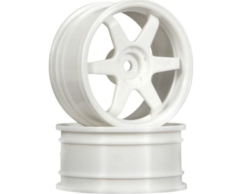 Te37 Wheels 26mm White 3mm Offsett 12mm hex - pair