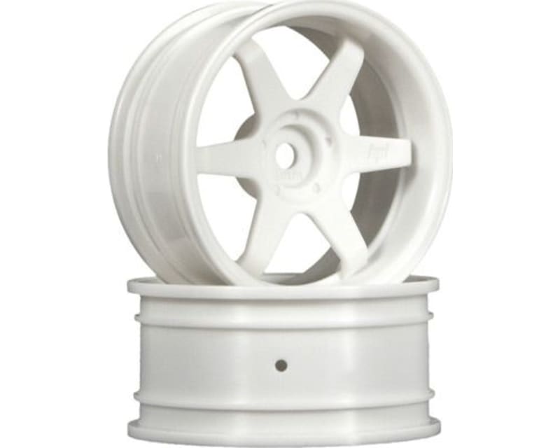 Te37 26mm White 6mm Offset Wheels/26mm Tires (2)