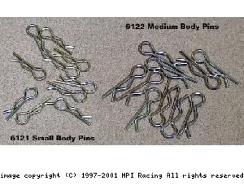 Black Body Clips 16mm long 1.0mm wire (20)