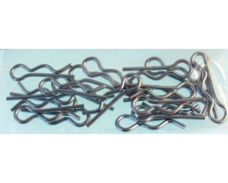 Black Body Clips 26.8mm long 1.5mm wire (20)