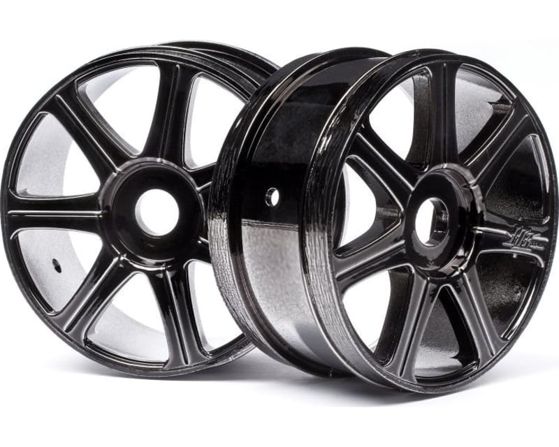 Hb Edge Wheel Black Chrome 2 pieces 1/8 Buggy