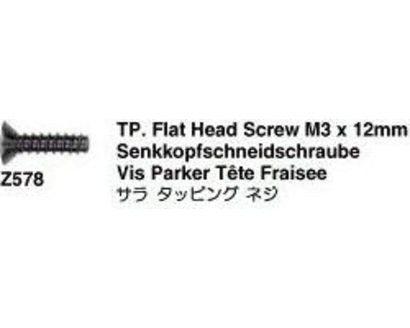 Flat Head Screw 3x12 RS4 Pro (10)