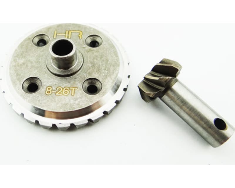 Hardened Steel Spiral Cut Ring & Pinion Gear (26/8) Savage