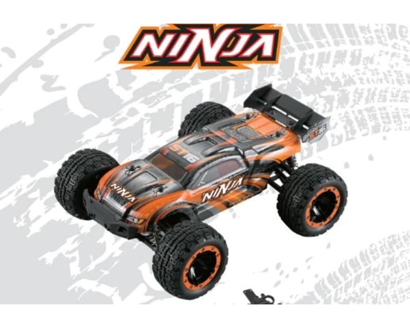 Ninja 1/16th Scale brushless RTR 4WD Truggy Orange
