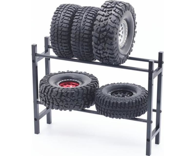 RC Tire Rack Metal- Black Tires Not Included