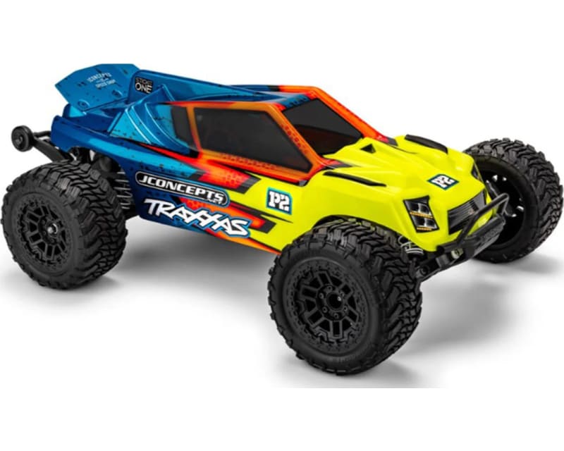 Tap to zoom P2 - Stadium Truck Body - Fits: Traxxas Rustler Clipless Clear