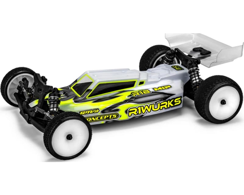 Tap to zoom R1 R1b Mark 1 F2 2WD Buggy Body W/6.5 Aero Wing (Clear)