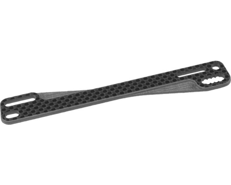 Tap to zoom B74 Carbon Fiber battery brace -ribbed & chamfered