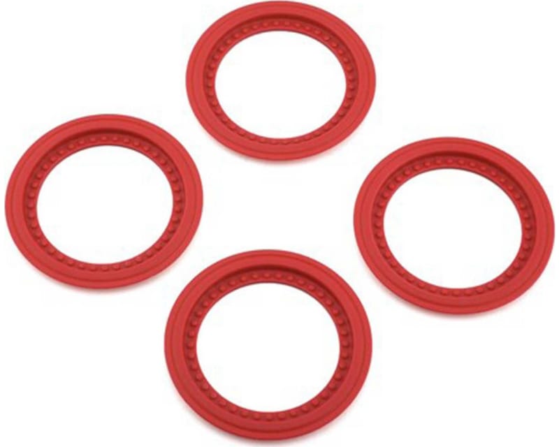 Tribute Wheel Mock Beadlock Rings-glue-on 4pc Red