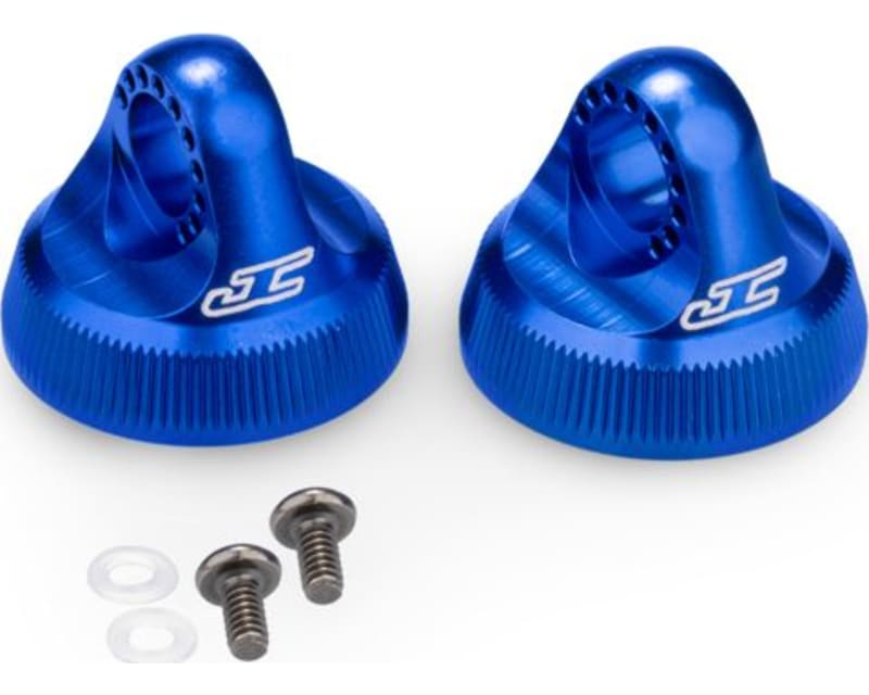 Fin 13mm Shock Cap Blue Fits Team Associated 13mm Shock Body