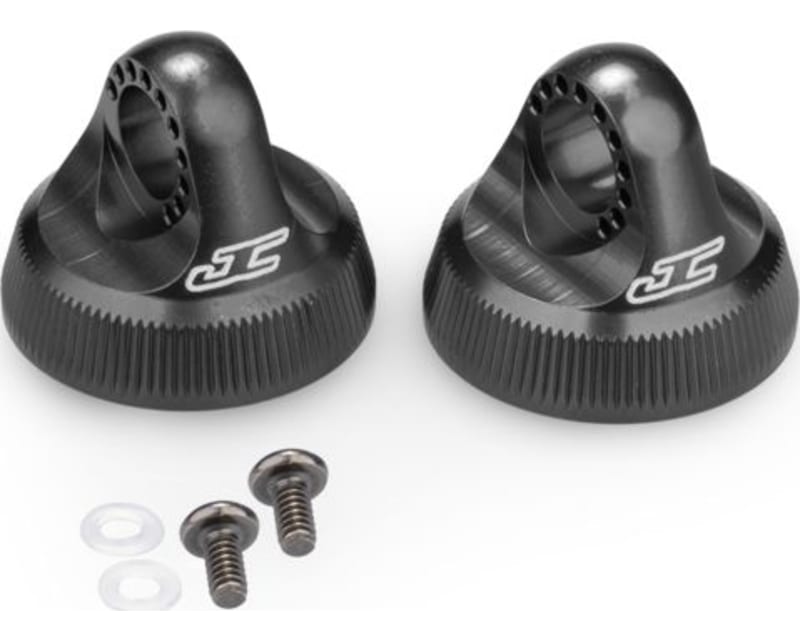 Fin 13mm Shock Cap Black Fits Team Associated 13mm Shock Body