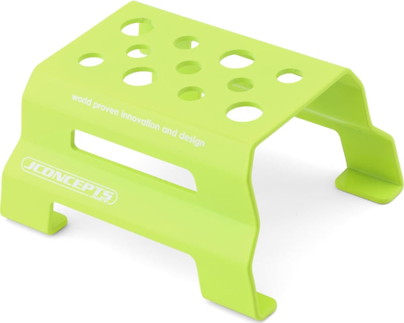 Jconcepts Metal Car Stand Fits 1:10th & 1/8th Vehicles Yellow photo