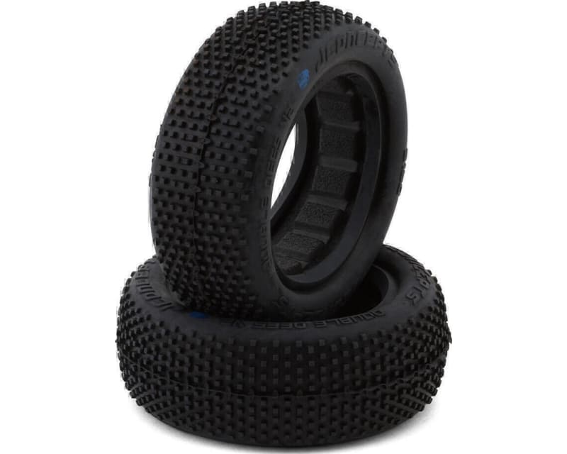 Double Dees V2 2.2 2WD 1/10 Front Buggy Tires (2) (Blue)