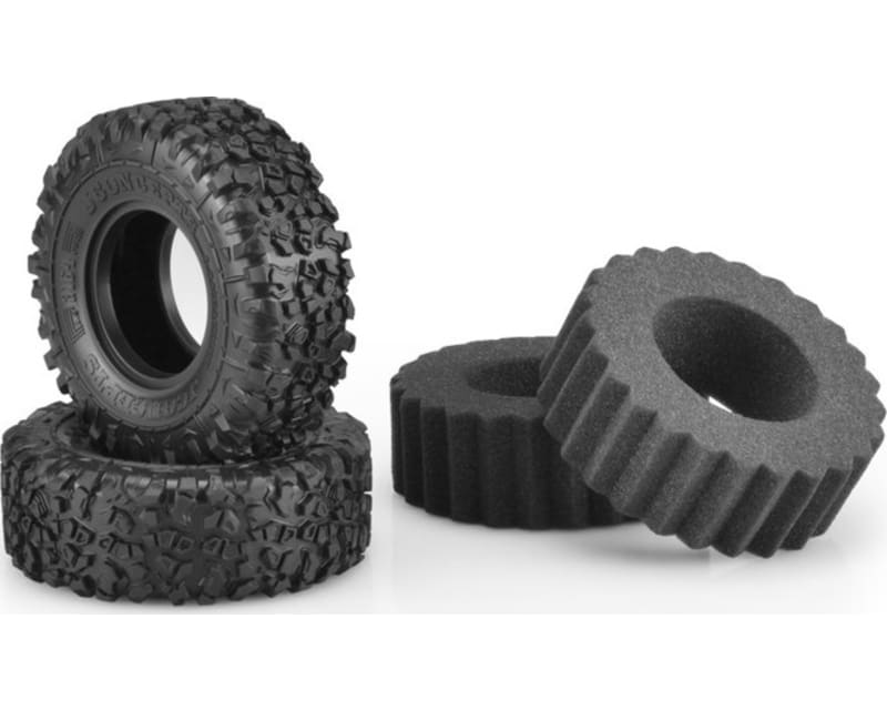 Green Compound 4.19 inch OD `Landmines` RC truck tires (pair) photo