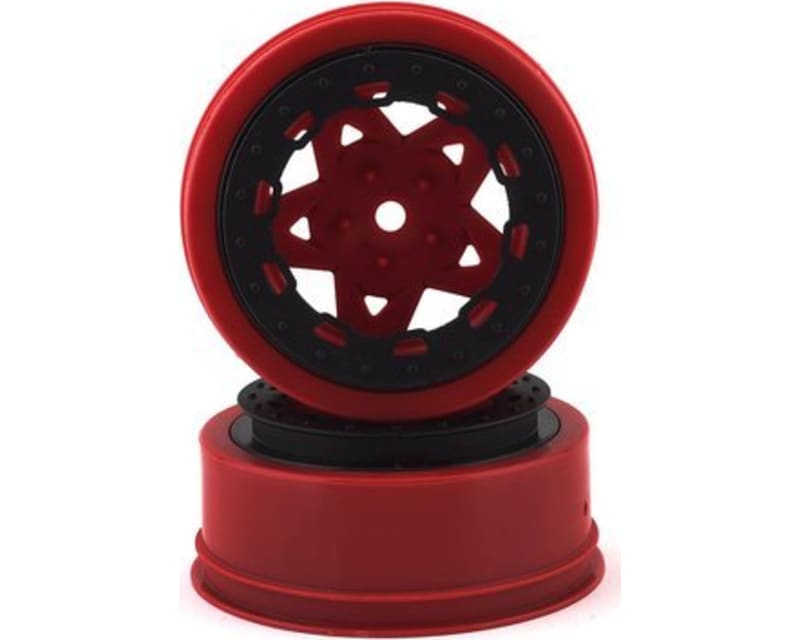 Tremor Slash Narrow Front Wheel - Red Wheel / Black Beadlock -