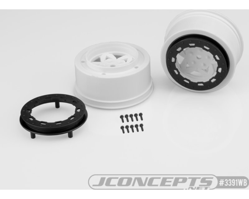 Tremor Slash Rear Slash 4x4 F & R Wheel - White Wheel / Black Be