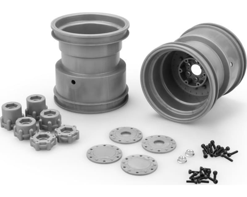 Tribute 73's - 3.2 x 3.6 Monster Truck wheel w/ adaptors gray /