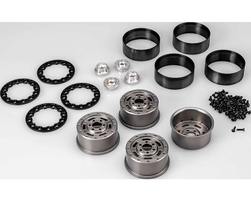 Ballistic 2.0 Crawler Wheel Gray W/ Black Bead 4pc Fits 1.9