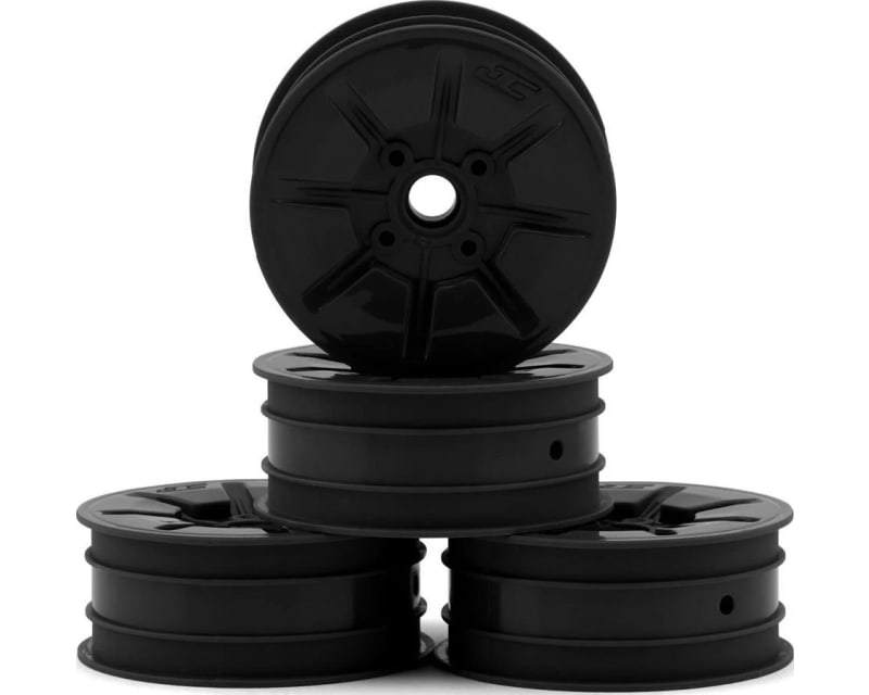 RC10 Pioneer 2.2 Bearing Front Wheels (Black) (4)