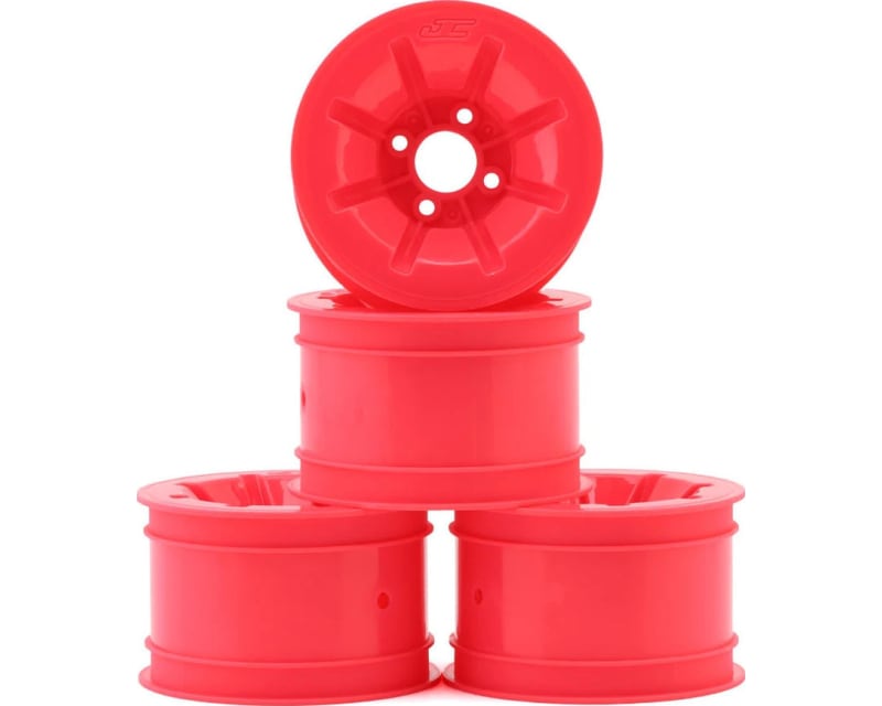 RC10 Pioneer 2.2 Rear Wheels W/Adapters (Pink) (4)