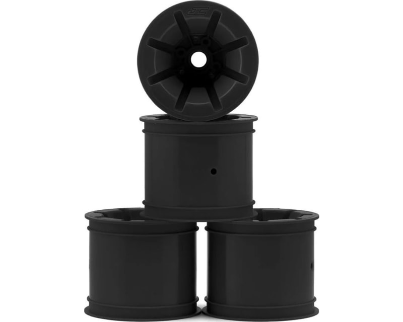 RC10t Pioneer 2.2 Bearing Front Wheels (Black) (4)