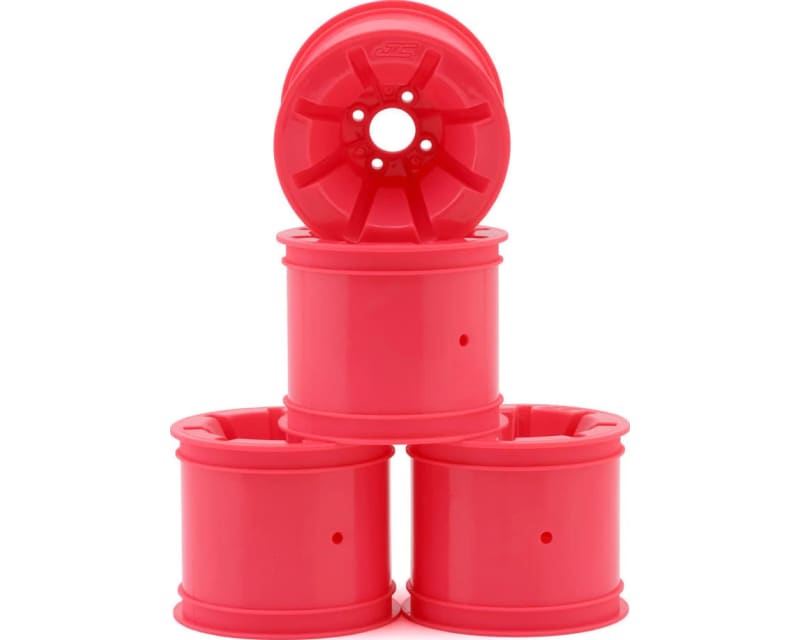 RC10t Pioneer 2.2 Rear Wheels W/Adapters (Pink) (4)