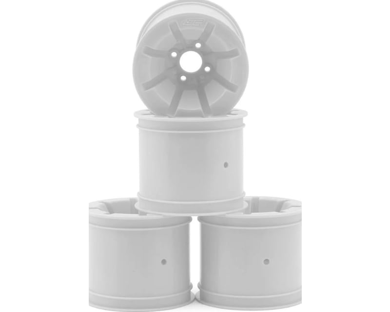 RC10t Pioneer 2.2 Rear Wheels W/Adapters (White) (4)